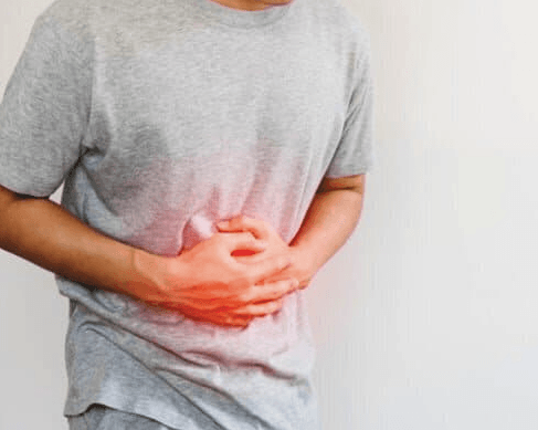 This pain usually gets worse when the abdomen is strained.